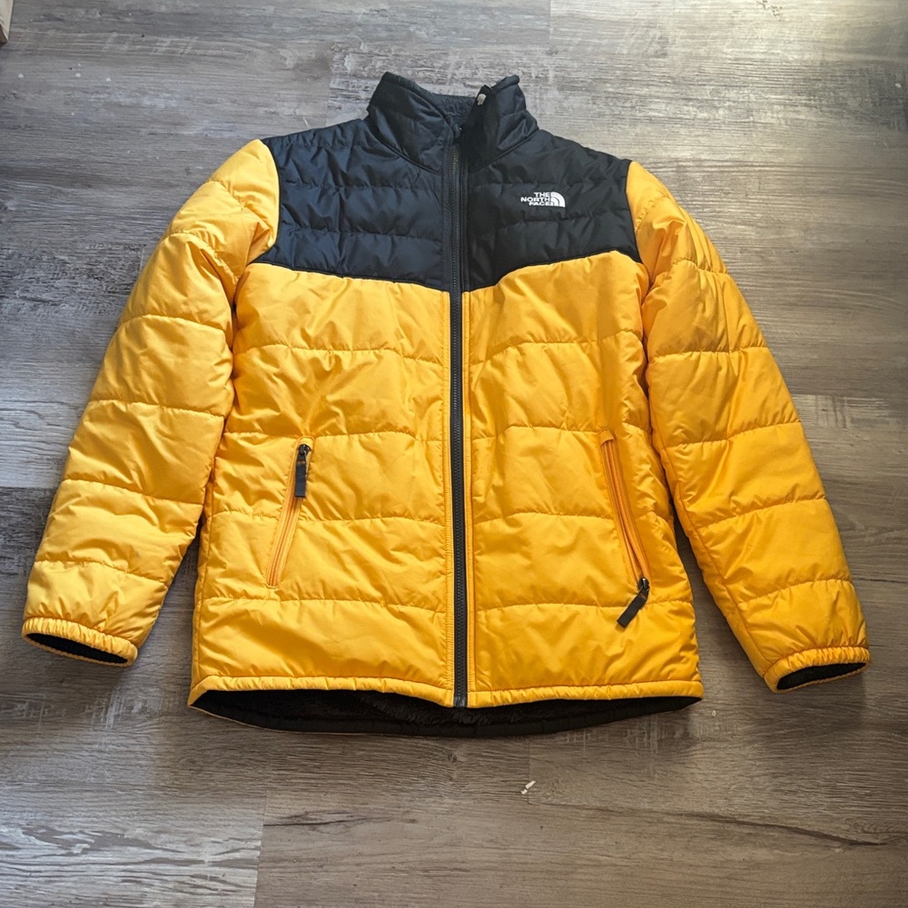 The North Face Reversible Black and Yellow Insulated Jacket